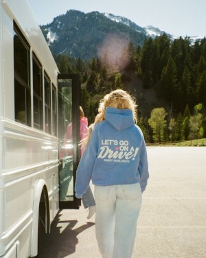 Dandy Let's Go on a Drive Oversized Lux Hoodies Blue | USA EM2-94169E30