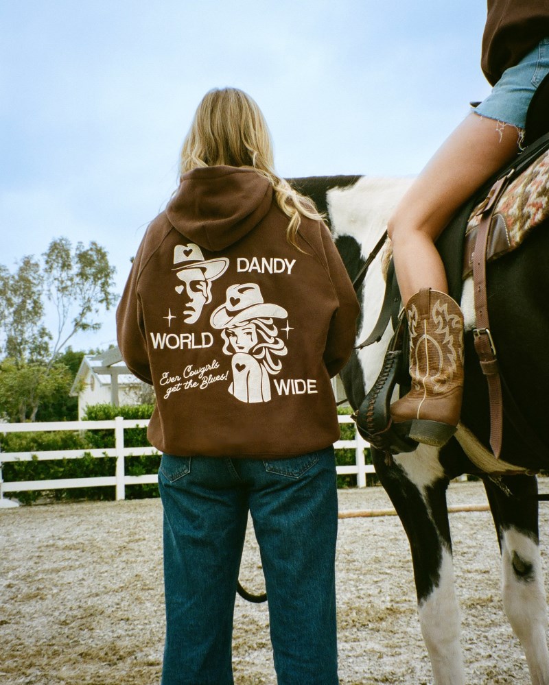 Dandy Cowgirl Oversized Lux Hoodies Brown | USA EM2-94169E14