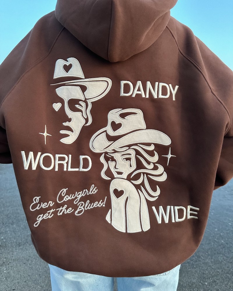 Dandy Cowgirl Oversized Lux Hoodies Brown | USA EM2-94169E14