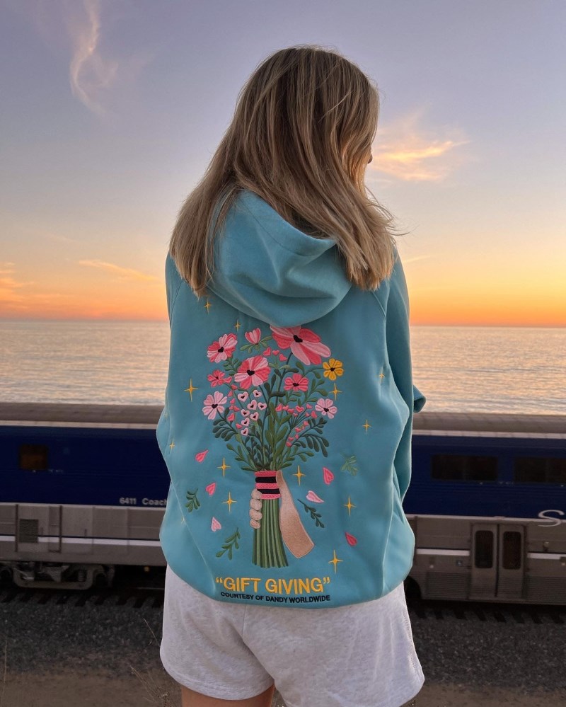 Dandy Gift Giving Oversized Lux Hoodies Blue | USA EM2-94169E19