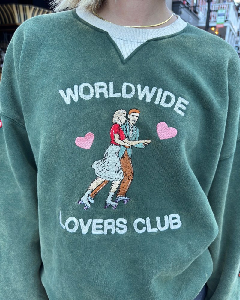 Dandy Lovers Club Crew Neck Sweatshirts Green | USA EM2-94169E43